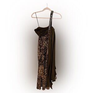 Badgley Mischka sequin gown